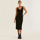Black Dress 2021 New Factory Direct Supply Sexy Black Tight-fitting Women's Knitted Casual Dress