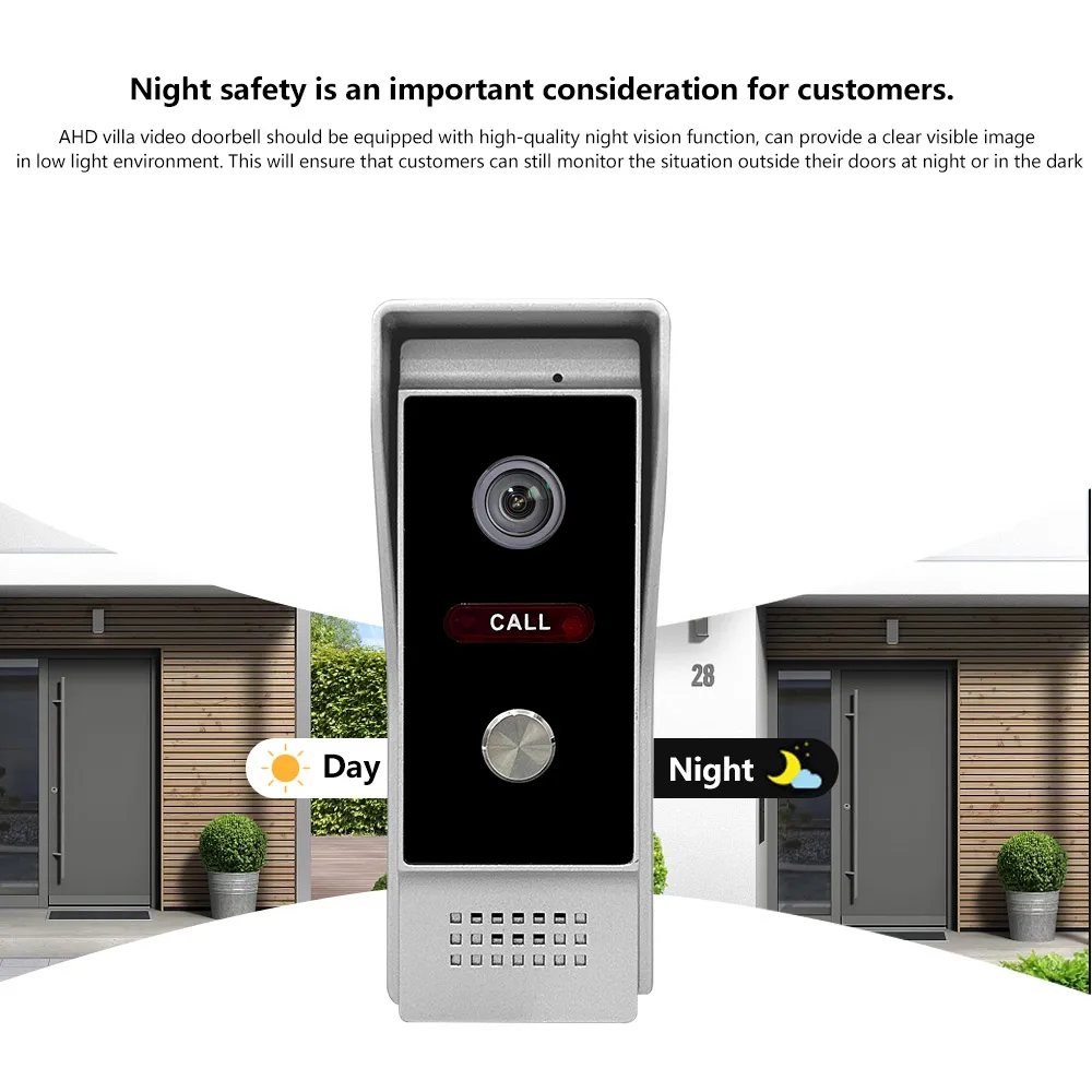 Video Doorbe 7 Inch 4Wire Connection Intercom Doorbell With Camera Intercom Global Distribution Best Intercom Doorbell System