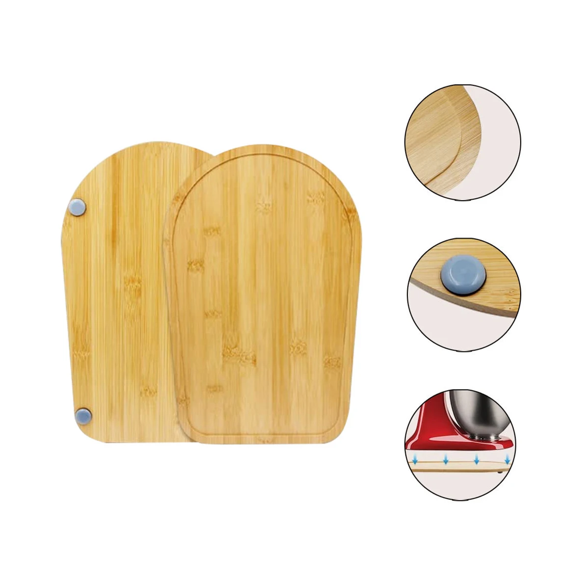 New Products Wooden Under Cabinet Sliding Tray Kitchen Appliance Slider for Counter Bamboo Storage Mover Sliding