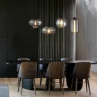 Gray Lamps Chandelier Light Lamp House Lighting Chandelier Smoke Gray Glass Pendant Lights Modern Lamps