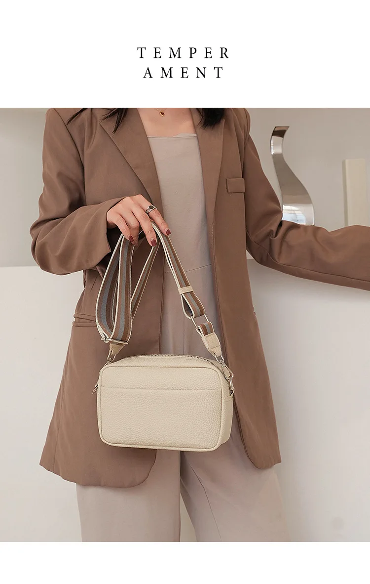 Trendy Women's Bags New Cross-Border Foreign Trade Solid Color Pu Crossbody Women's Small Women's Shoulder Bag Small Square Bag