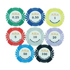 Home made 39mm round design ceramic poker chips with custom design 10g chip poker