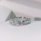 Sterling Eternity Rings Hot Sale 925 Sterling Silver Eternity Diamond Cubic Zircon Rings For Women