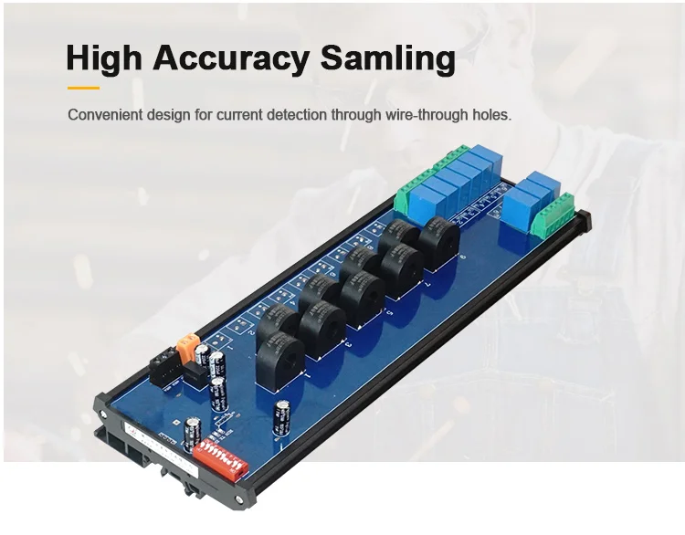 product huaqingjun 9 channel rs485 current voltage transformer detect module rs485 modbus acquisition module-5