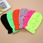 Cover 3 Balaclava Designer Wholesale Knit Full Face Cover 3 Hole Custom Ski Mask Logo Balaclava