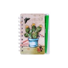 School Top Selling Coil School Mini Notebook Custom Logo Cactus Cover Notepad With Ballpoint Pen