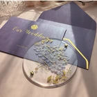 Wedding Invitation Custom Shape Own Design Clear Plastic Unique Acrylic Card Wedding Invitation