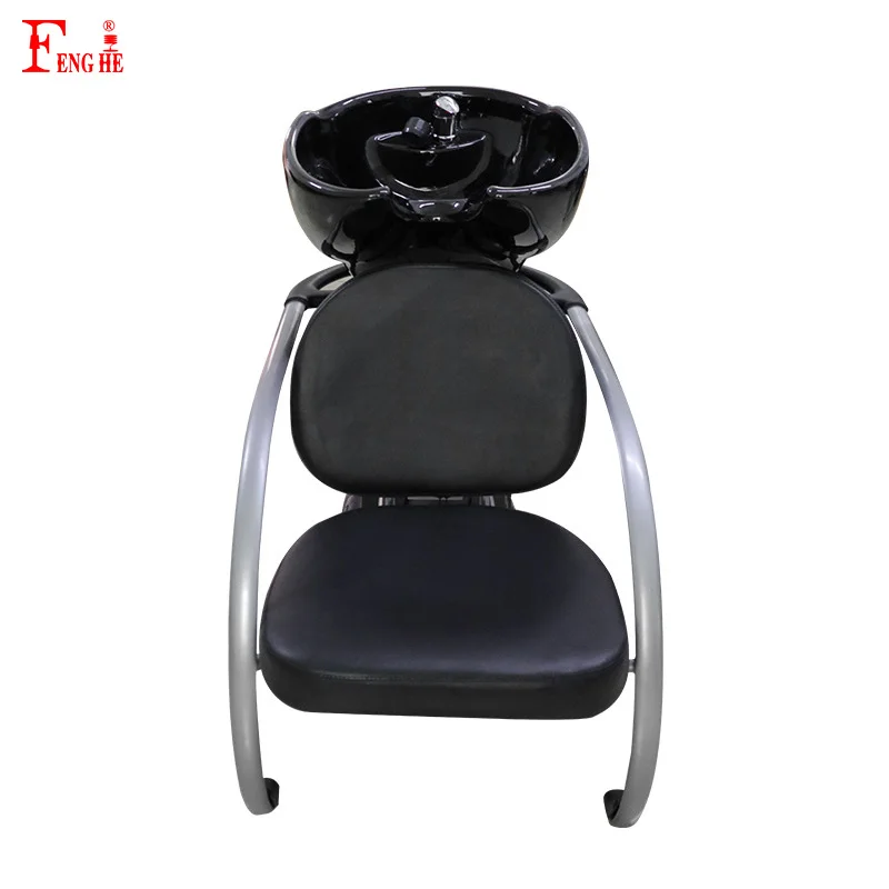 2022 Hot modern Beauty Hair Shampoo Styling Equipment black Salon Shampoo Basin Chair