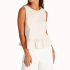 Cotton Tank Top Cotton High Quality Cotton Poplin Sleeveless Tie Back Chain Tank Top