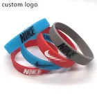 Rubber Wristband Eco-friendly Printed Custom Logo Rubber Bracelet Wrist Band Silicone Wristband