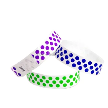 2021 Hot selling Printable Tyvek armband wristbands for both adult and kids event paper wristbands