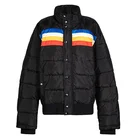 Coat Contrast Colors Men Black Fashion Faux Down Polyfill Coat Oversize Padded Bomber Man Classic Jacket Winter