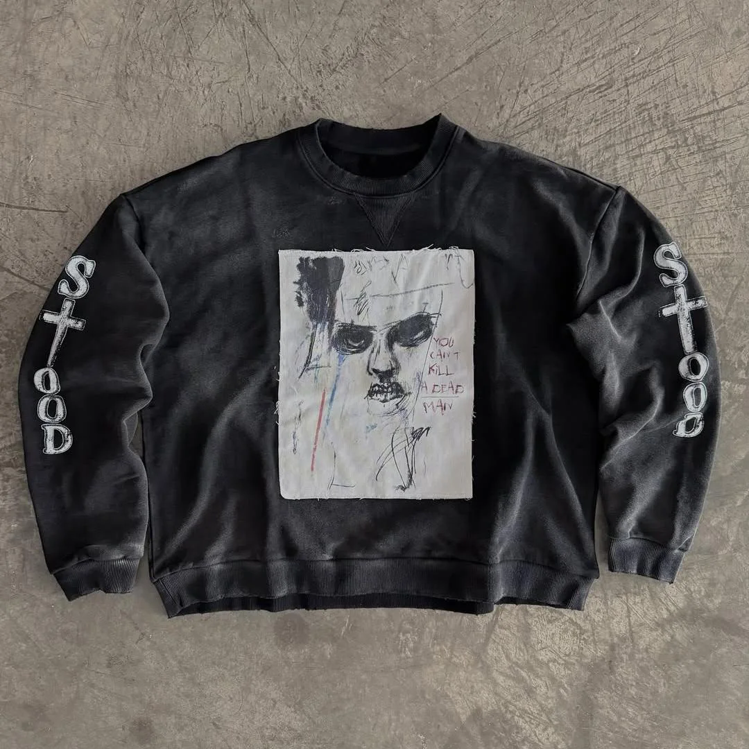 product custom print streetwear t shirt heavyweight 100 cotton oversized boxy fit dtg digital print acid wash star pattern t shirt-4