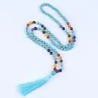 Agate Stone Beads Agatebeadsagatestone Beaded Tassel Tassel Necklacea Agate Stone 108 Mala Beads