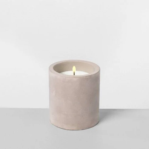 Modern design customized logo candle container wedding home decoration cement matte candle jars