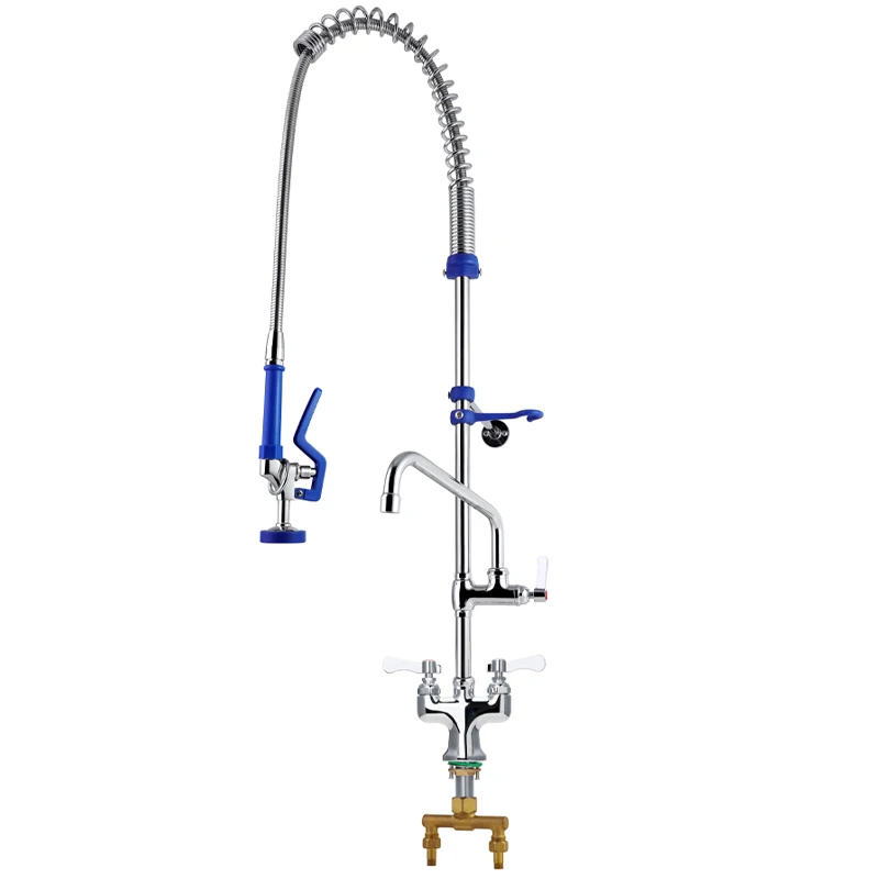 High Quality 39\47\" Classic European Deck Mount Commercial Kitchen Faucet Pre Rinse Faucet Sprayer Riser Spout for Restaurant factory