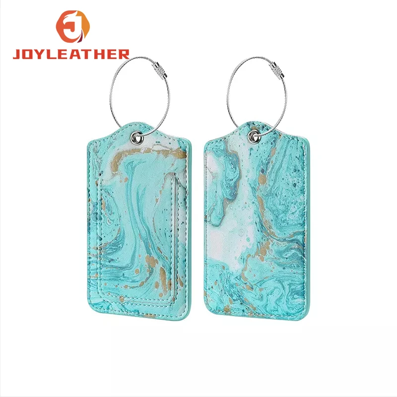 Fashionable Luggage Label Tags Creative Leather Suitcase Aircraft Bag Tags PU Boarding Pass customization luggage tags