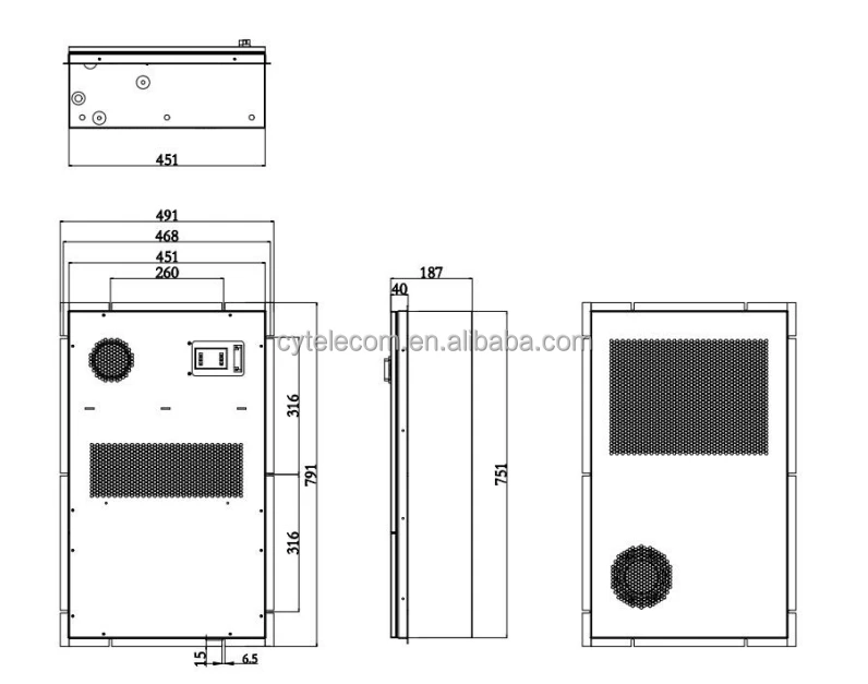 Cabinet Air Conditioner, 1000W, Wall - detail 8