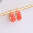 Hoop Earrings Gold 2021 QIJU New Arrivals Hoop Earrings Multicolor Epoxy Designs Gold Plated