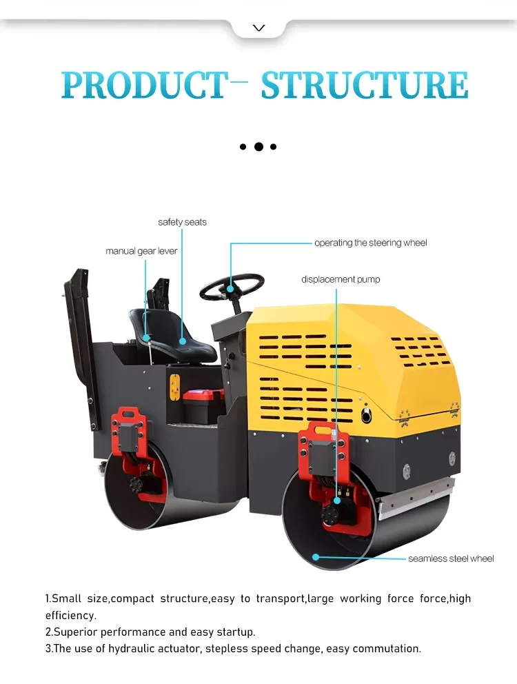 14 Ton Compact Hydraulic Single Smooth Drum Vibratory Road Roller 8 Ton 10 Ton 12 Ton 18 Ton 20 Ton Vibration Asphalt Compactor Roller for Sale