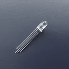 Factory Delivery RoHS Certified Through Hole Dip Round Head Common Cathode4Pin 30deg Clear RGB LED 5mm