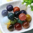 Stone Beads Wholesale 16mm Nonporous Ball Natural Amethyst Agate Non-porous Stone Round Loose Beads