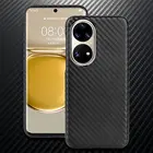 Phone Custom Design Shockproof Carbon Fiber Mobile Phone Case For Huawei P50/P50 Pro With Black