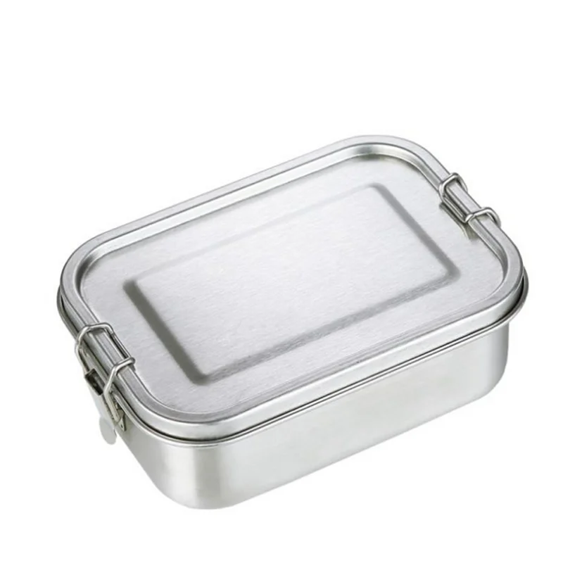 Food Grade Metal Bento Lunch Box Kids Leakproof Food Container Compartment Stainless Steel Lunch Box