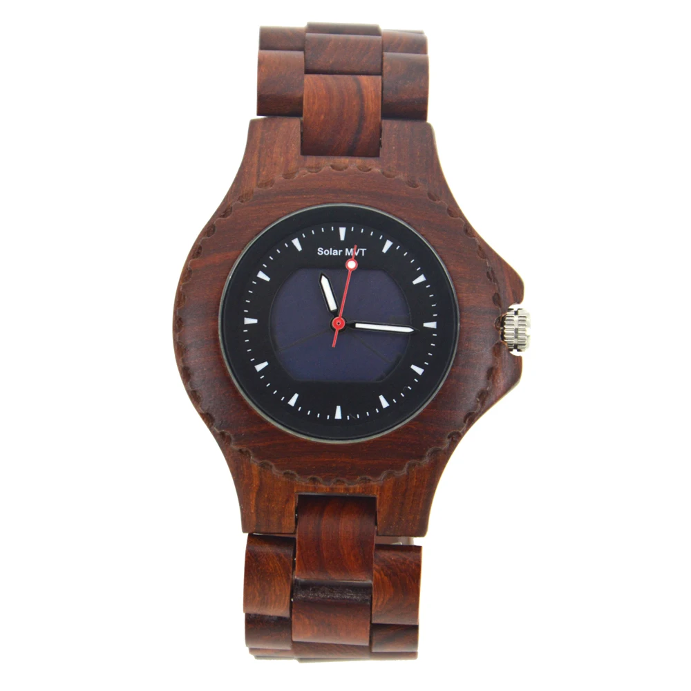 solar wood watch