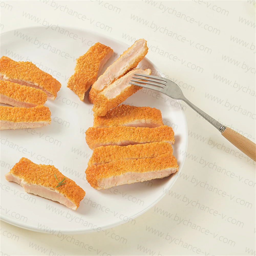 High Quality Realistic Artificial Faux Fried Chicken Chops Fake Fried