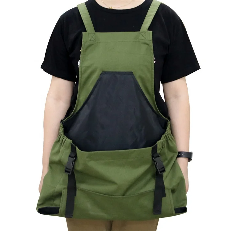 Big Pocket Heavy Duty Garden Apron For Collect Fruits and Vegetables Cotton Garden Apron