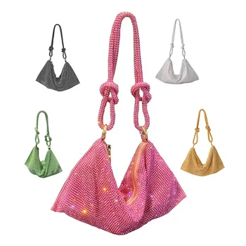 Luxury Handbag Small Evening Party Bag Sparkly Rhinestone Diamond Purse Bling Purse Crystal Clutches for Women