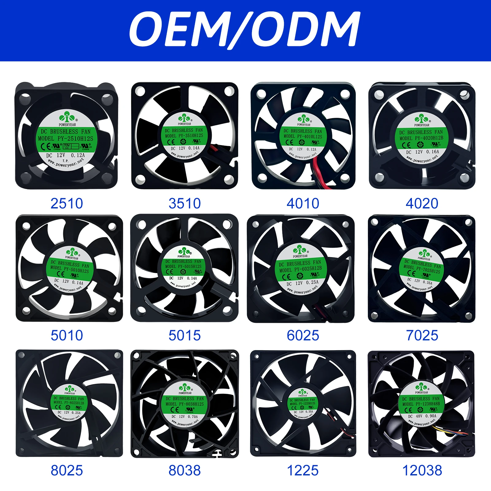 Axial Flow Fan, 120mm, 12V, 24V, 48V - detail 14