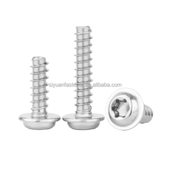 M2M3M4M5M6 Stainless steel washer head button tapping screw for plastic high strength pan head torx pt thread forming screws