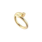 Titanium Ring Opening Adjustable Screw Personality Titanium Steel CNC Nail Ring Couple Love Gift Nail Ring