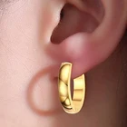 Gold Plated Hoop Earrings Gold Woman Hoop Earings Women 14k Gold Plated Name Unique Hoop Earrings