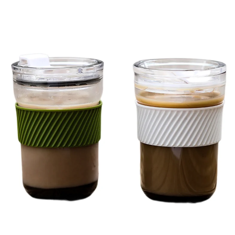 Wholesale 16 oz bpa free portable clear travel water coffee cup plastic coffee mug with lid