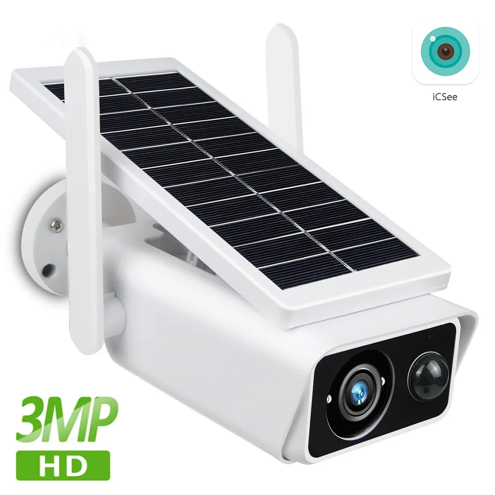 ICSEE 4MP Waterproof Solar Camera Night Vision Solar Wifi BULLET CAMERA Outdoor Solar Powered Wireless CCTV Wifi Camera Solar