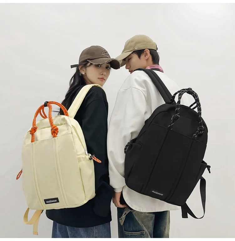 Wholesale Simple Leisure Travel Backpack Bag Student Schoolbag Large Capacity Nylon Computer Backpack