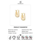 Huggie Gemnel Dainty Smooth Huggie Jewelry Brass Gold Plated Thick Huggie Hoop Earring