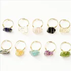 Crystal Ring Crystal Fashion Natural Irregular Rough Crystal Stone Winding Raw Amethyst Ring