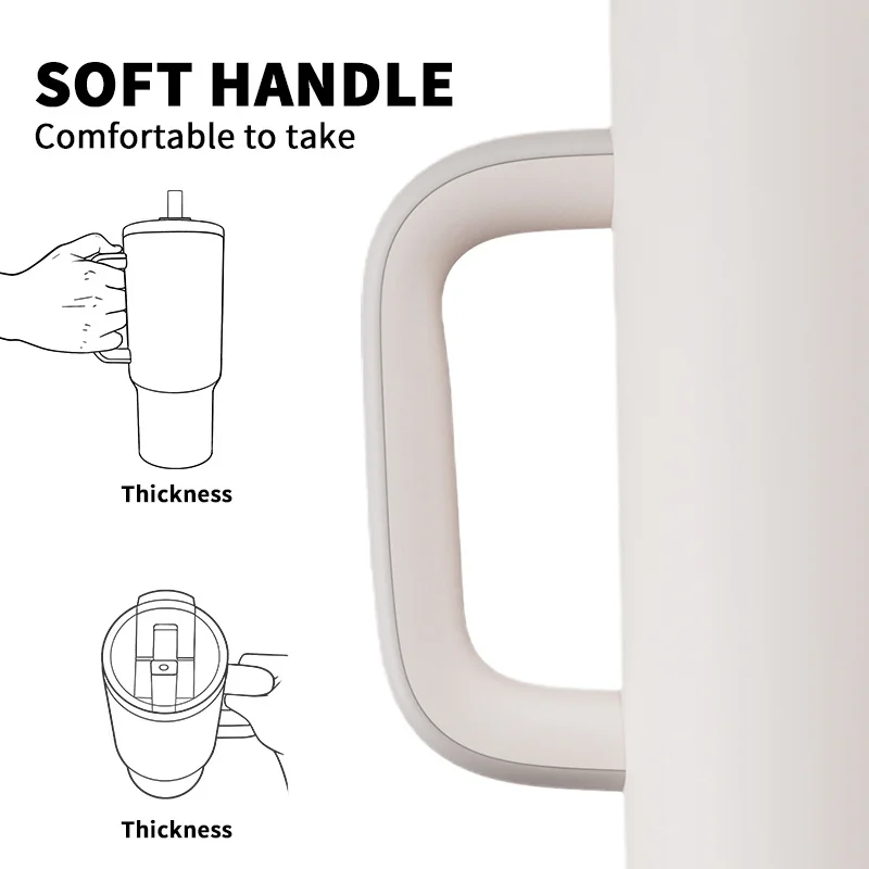 Fashion Sustainable Travel Mug 40oz Tumbler With Handle 2 in 1 Straw and Sip Lid Double Insulated Tumbler factory