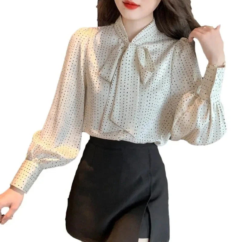 Custom women's white silk shirt Women's button down shirt Long sleeve office silk satin blouse for women