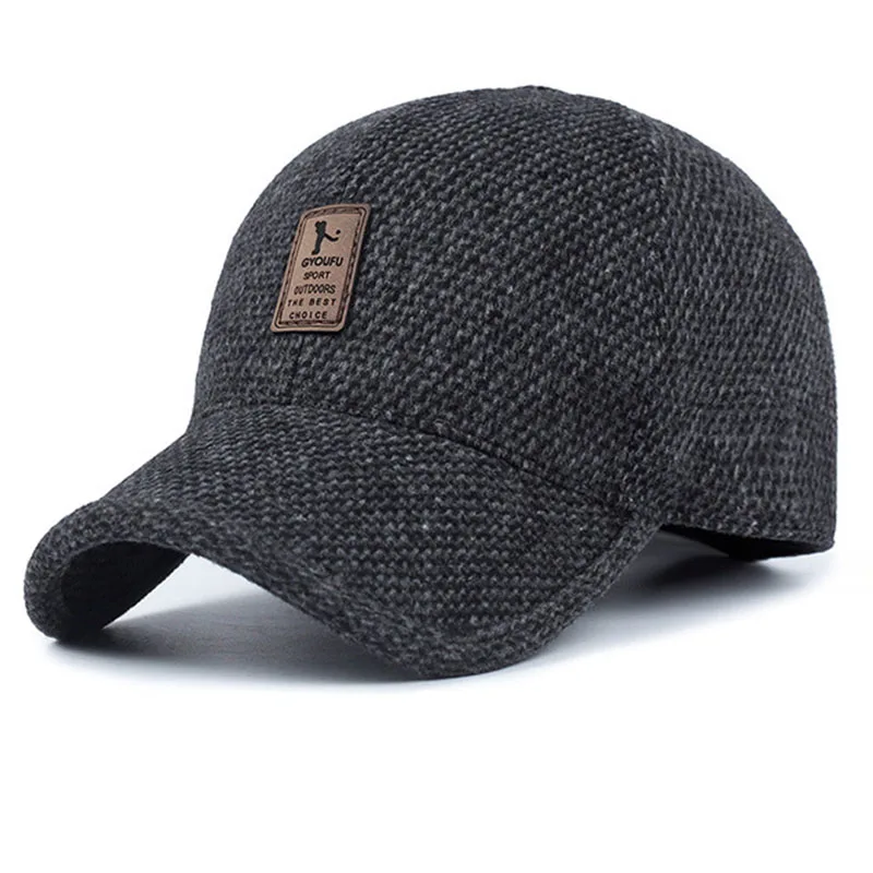 winter baseball cap with flaps