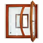 Beautiful Special Shaped Solid Wood Double Pane Tempered Glass Tilt And Turn Windows