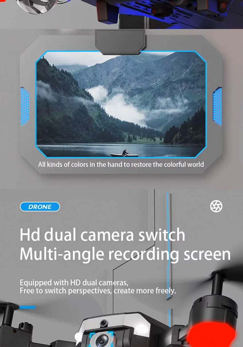 Usine rc drone intelligent évitement d'obstacles Hd double caméra photographie aérienne pliant drone rc avion pour enfants