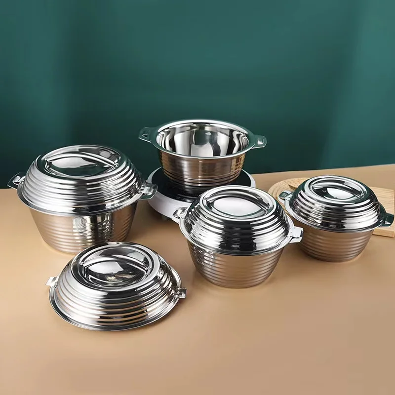 Stocked Lunch Box Container Minimalist 2L+3L+4L+5L 4 Pcs Set  Stainless Steel Spiricle Food Warmer