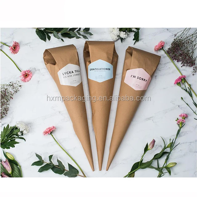 Custom Waterproof Packaging Paper Gift Bag with Ribbon Handles Flower Bag with Handle details