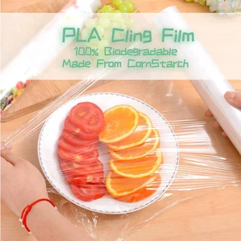 PLA 100% Compostable Film Wrap In Roll Biodegradable Cling Film