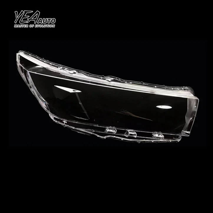 product yea auto car headlight cover headlight glass lens glass for toyota highlander lens cover 2018 2019 pc lampshade clear shell743-3